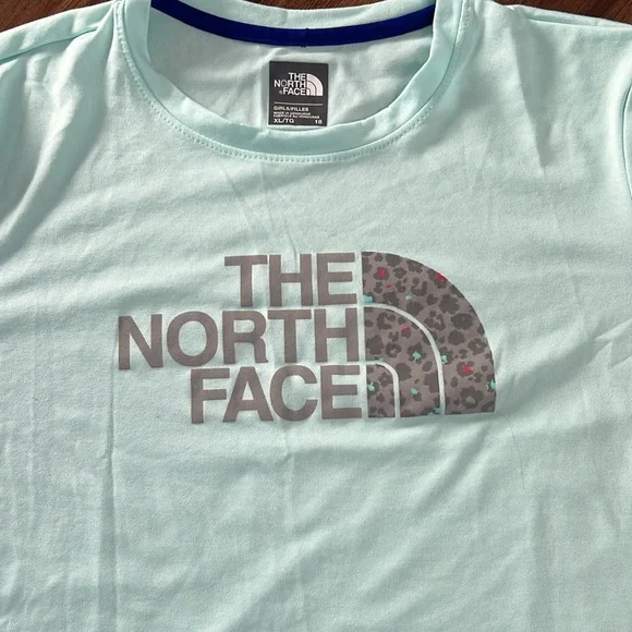 The North Face Aqua Blue Cheetah T-Shirt - Picture 4 of 7